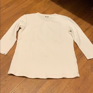 White ribbed t shirt size large